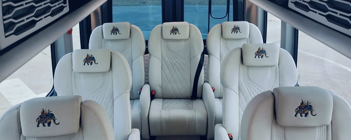 Force Urbania van interior for Bangalore airport transfer